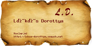 Lökös Dorottya névjegykártya